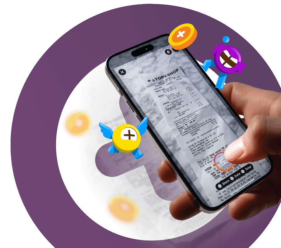 phone scanning a receipts
