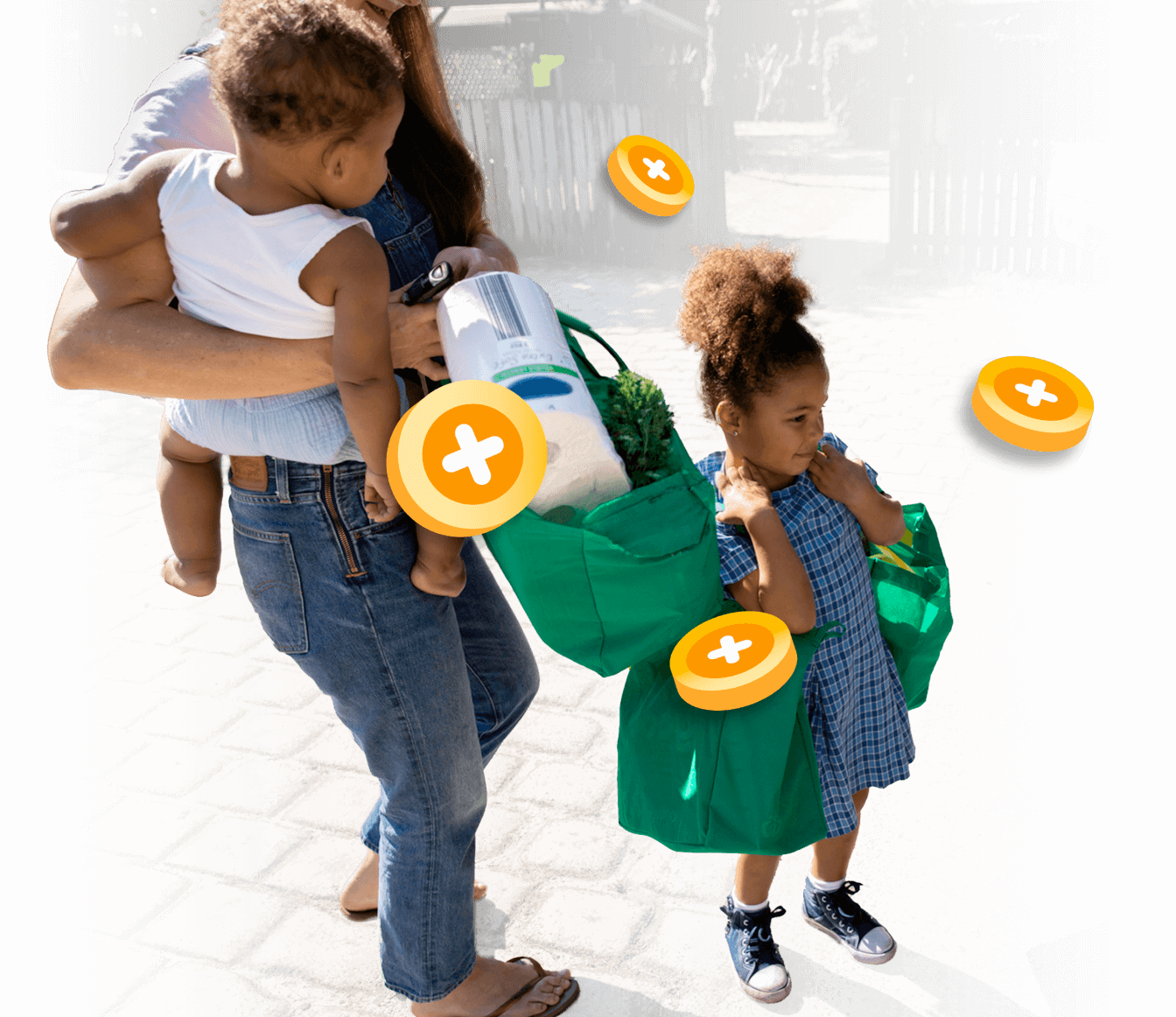 a graphic of coins and fetch rewards